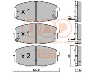 70421100P IAP QUALITY PARTS Комплект тормозных колодок, дисковый тормоз