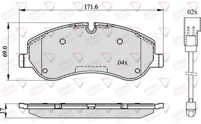 ADB22142 COMLINE Комплект тормозных колодок, дисковый тормоз