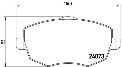 P23095 BREMBO Комплект тормозных колодок, дисковый тормоз