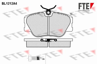 BL1212A4 FTE Комплект тормозных колодок, дисковый тормоз