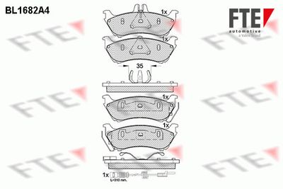 9010292 FTE Комплект тормозных колодок, дисковый тормоз