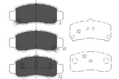 KBP2033 KAVO PARTS Комплект тормозных колодок, дисковый тормоз