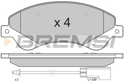 BP3273 BREMSI Комплект тормозных колодок, дисковый тормоз