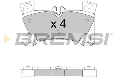 BP3458 BREMSI Комплект тормозных колодок, дисковый тормоз