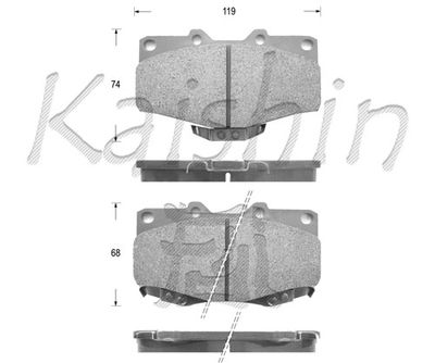 FK2082 KAISHIN Комплект тормозных колодок, дисковый тормоз