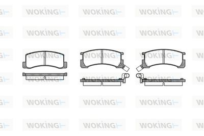 P085302 WOKING Комплект тормозных колодок, дисковый тормоз