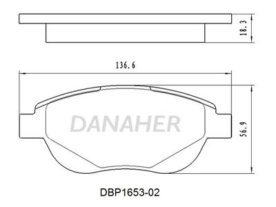 DBP165302 DANAHER Комплект тормозных колодок, дисковый тормоз