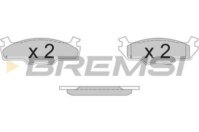 BP2162 BREMSI Комплект тормозных колодок, дисковый тормоз