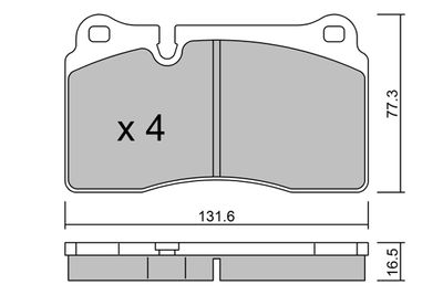 BPVW1037 AISIN Комплект тормозных колодок, дисковый тормоз