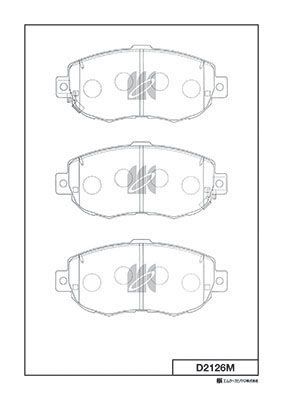 D2126M MK Kashiyama Комплект тормозных колодок, дисковый тормоз