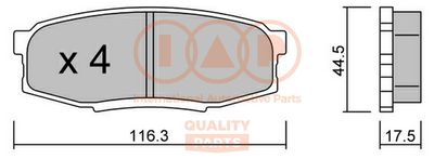 70417211P IAP QUALITY PARTS Комплект тормозных колодок, дисковый тормоз