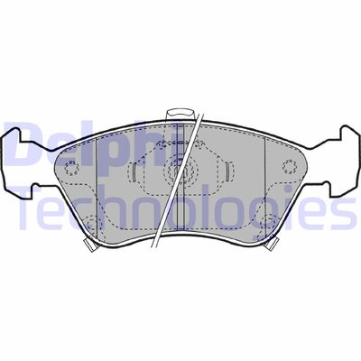 LP1231 DELPHI Комплект тормозных колодок, дисковый тормоз