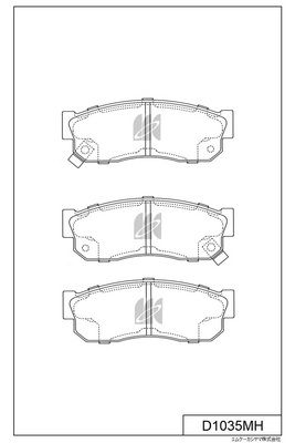 D1035MH MK Kashiyama Комплект тормозных колодок, дисковый тормоз