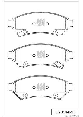 D20144MH MK Kashiyama Комплект тормозных колодок, дисковый тормоз