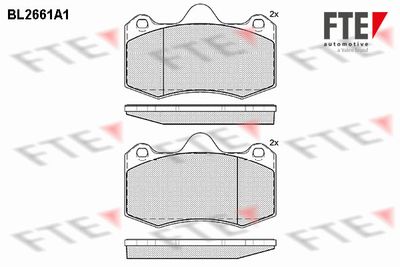 BL2661A1 FTE Комплект тормозных колодок, дисковый тормоз