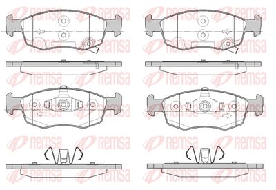 017234 REMSA Комплект тормозных колодок, дисковый тормоз