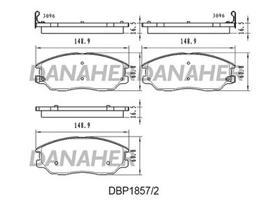 DBP18572 DANAHER Комплект тормозных колодок, дисковый тормоз