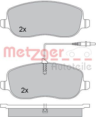 1170232 METZGER Комплект тормозных колодок, дисковый тормоз