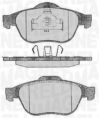 363916060571 MAGNETI MARELLI Комплект тормозных колодок, дисковый тормоз