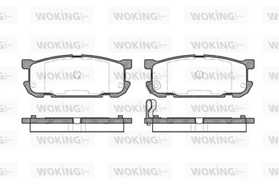 P953302 WOKING Комплект тормозных колодок, дисковый тормоз