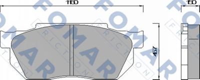 FO438581 FOMAR Friction Комплект тормозных колодок, дисковый тормоз