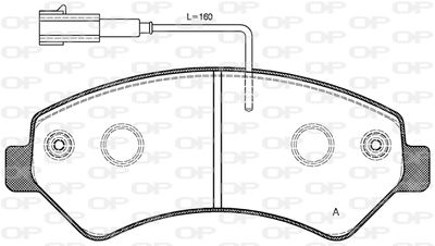 BPA127512 OPEN PARTS Комплект тормозных колодок, дисковый тормоз