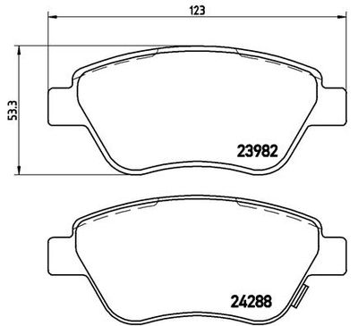 P59051X BREMBO Комплект тормозных колодок, дисковый тормоз