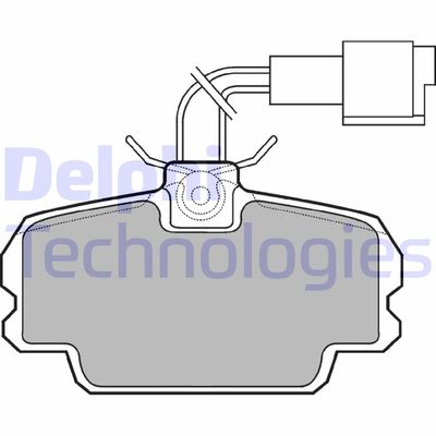 LP592 DELPHI Комплект тормозных колодок, дисковый тормоз