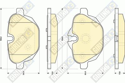 6118404 GIRLING Комплект тормозных колодок, дисковый тормоз