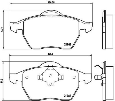 P85039 BREMBO Комплект тормозных колодок, дисковый тормоз