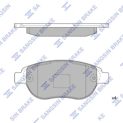 SP2073 Hi-Q Комплект тормозных колодок, дисковый тормоз