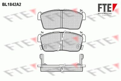 BL1842A2 FTE Комплект тормозных колодок, дисковый тормоз