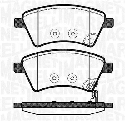 363916060241 MAGNETI MARELLI Комплект тормозных колодок, дисковый тормоз