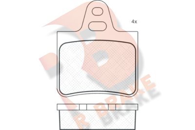 RB0292 R BRAKE Комплект тормозных колодок, дисковый тормоз