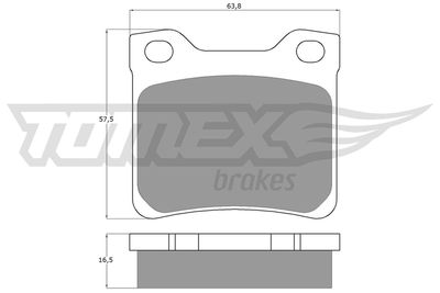 TX1194 TOMEX Brakes Комплект тормозных колодок, дисковый тормоз