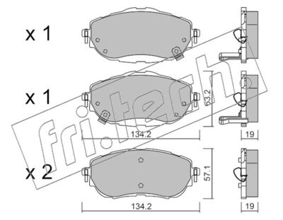 10140 fri.tech. Комплект тормозных колодок, дисковый тормоз