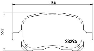 P83044 BREMBO Комплект тормозных колодок, дисковый тормоз