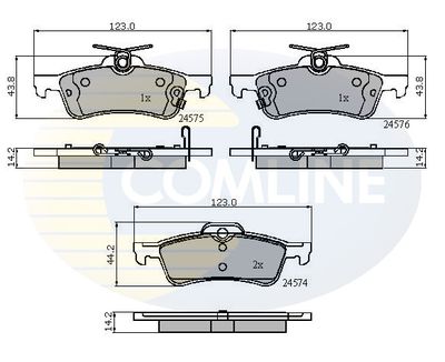 CBP31657 COMLINE Комплект тормозных колодок, дисковый тормоз