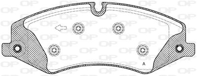 BPA140910 OPEN PARTS Комплект тормозных колодок, дисковый тормоз