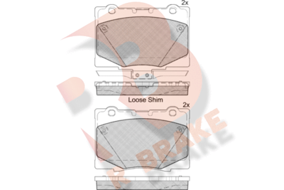 RB2184 R BRAKE Комплект тормозных колодок, дисковый тормоз