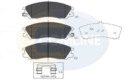 CBP31291 COMLINE Комплект тормозных колодок, дисковый тормоз