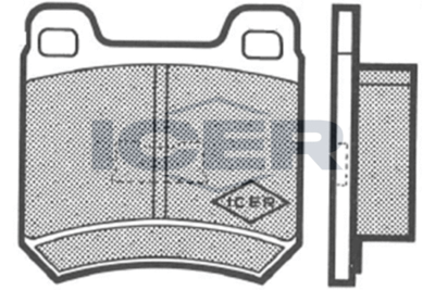 180193 ICER Комплект тормозных колодок, дисковый тормоз