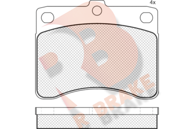 RB0725 R BRAKE Комплект тормозных колодок, дисковый тормоз