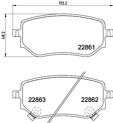 8DB355037951 HELLA Комплект тормозных колодок, дисковый тормоз