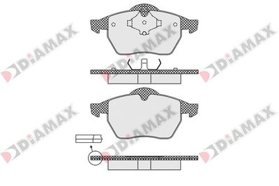 N09113 DIAMAX Комплект тормозных колодок, дисковый тормоз