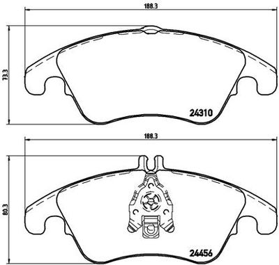 P50069 BREMBO Комплект тормозных колодок, дисковый тормоз