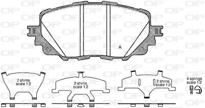 BPA170800 OPEN PARTS Комплект тормозных колодок, дисковый тормоз