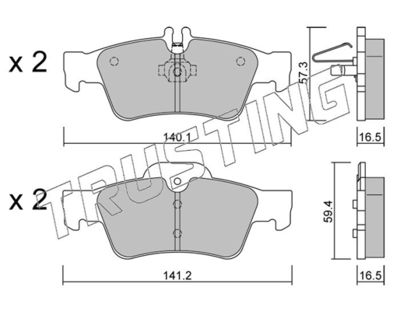 5840 TRUSTING Комплект тормозных колодок, дисковый тормоз