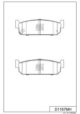 D1167MH MK Kashiyama Комплект тормозных колодок, дисковый тормоз