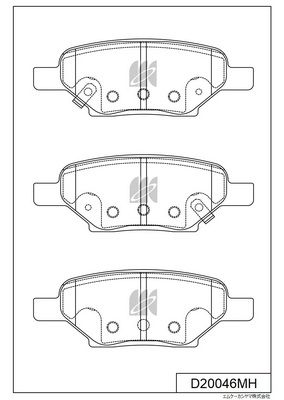D20046MH MK Kashiyama Комплект тормозных колодок, дисковый тормоз